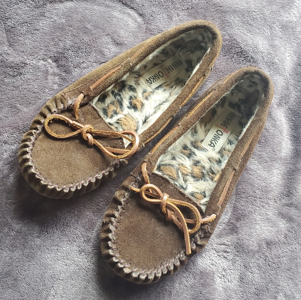 Brown Minnetonka Moccasins